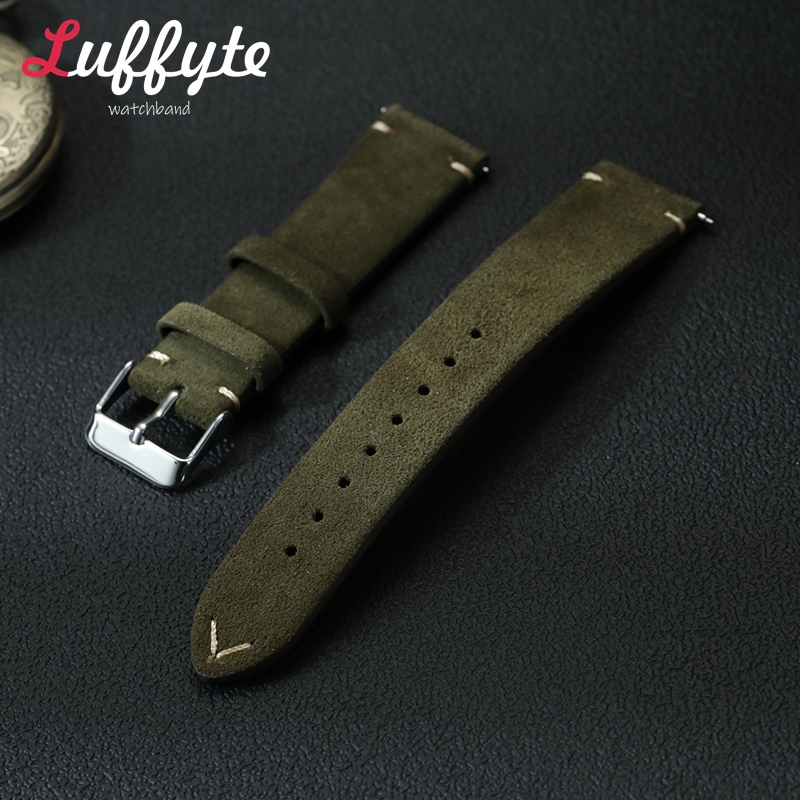 Suede Strap Watch - Vintage Süet Deri saat kayışı 18mm
