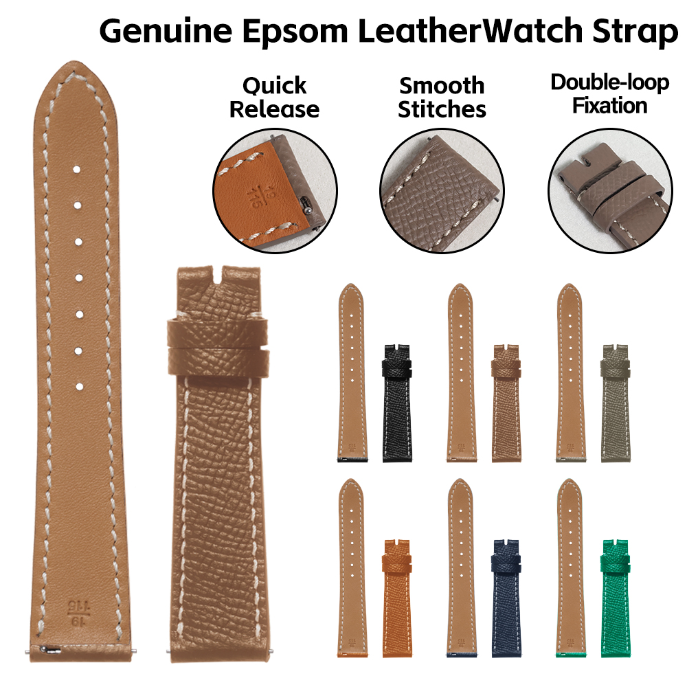 Cartier Watch Tank - Hızlı Çıkartmalı Deri Saat Kayışları 18mm
