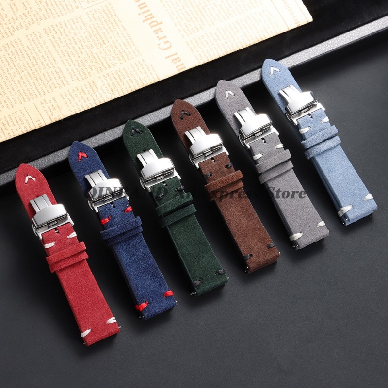 Suede Strap Watch - 18mm 20mm 22mm Hızlı Çıkartmalı Yumuşak
