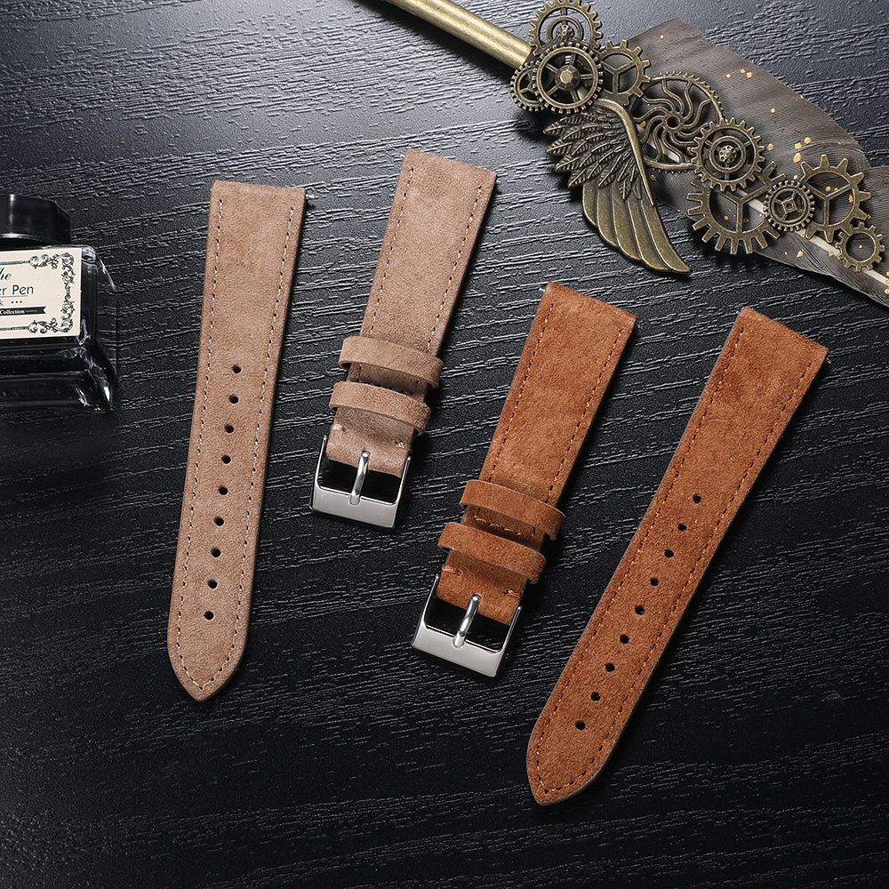Suede Strap Watch - Kaliteli Pürüzsüz Süet Saat Kayışı 18mm