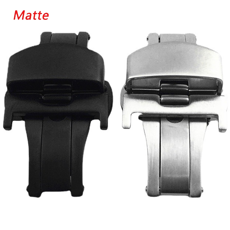 Butterfly Clasp Deployant - Mat Paslanmaz Çelik Kelebek Düğme 18mm