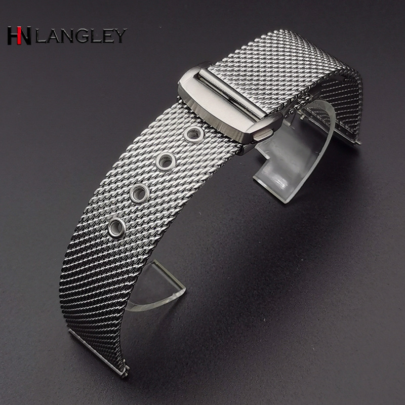 20mm 22mm Örgü Milanese saat b - Butterfly Clasp Deployant incelemesi ve fiyatı