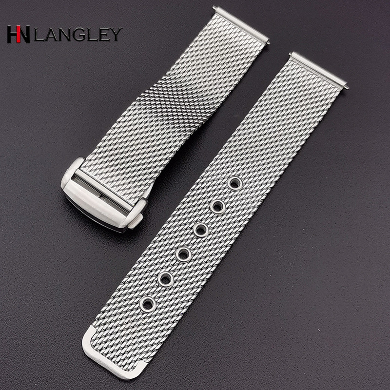 20mm 22mm Örgü Milanese saat b - Butterfly Clasp Deployant incelemesi ve fiyatı